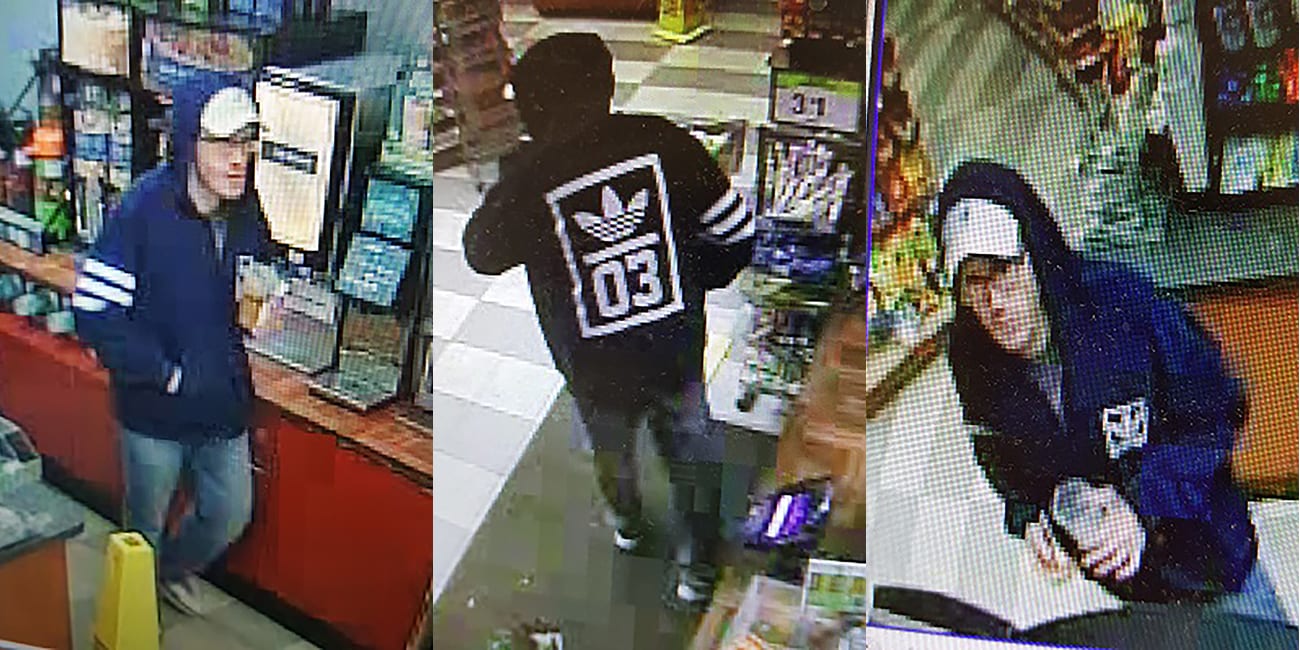 Lynn police are searching for this man, who they believe used a hypodermic needle to rob a convenience store.