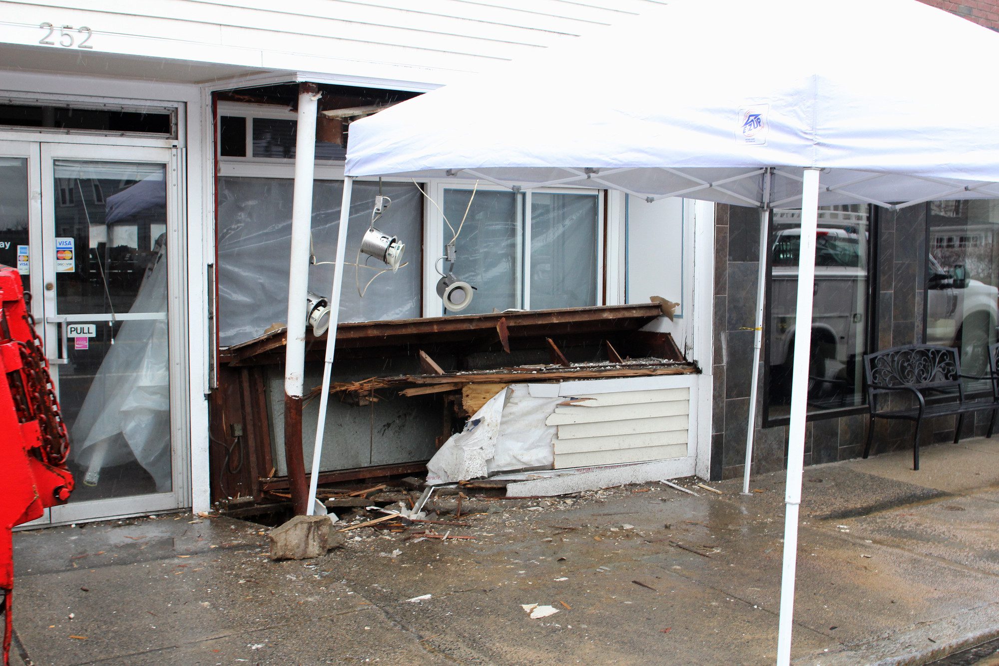 Swampscott, Ma. 2-25-18. The aftermath damage to Newman's Bakery in Swampscott.