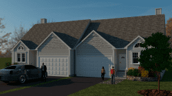 An artist's rendering of a duplex Brookstone Development wanted to build on Main Street, Lynnfield.