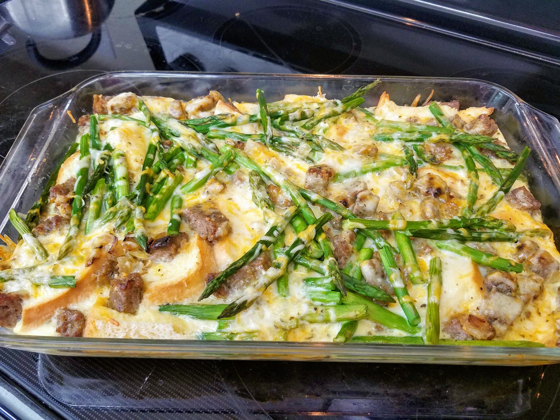 Ann Steriti of Periwinkles Food Shoppe is back with a delicious easter dish: overnight egg, sausage & asparagus strata.