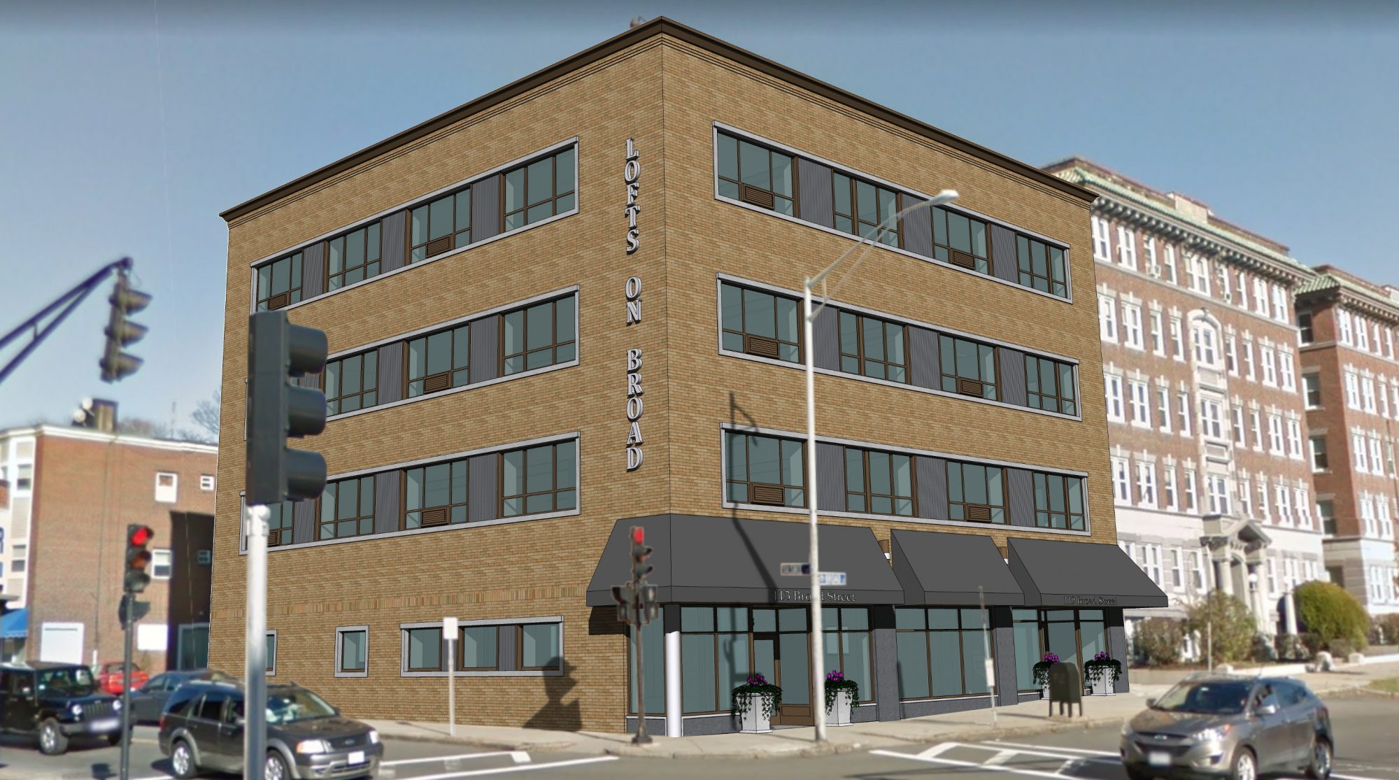 An artist's rendering of the planned development of the 113-119 Broad Street building in Lynn.