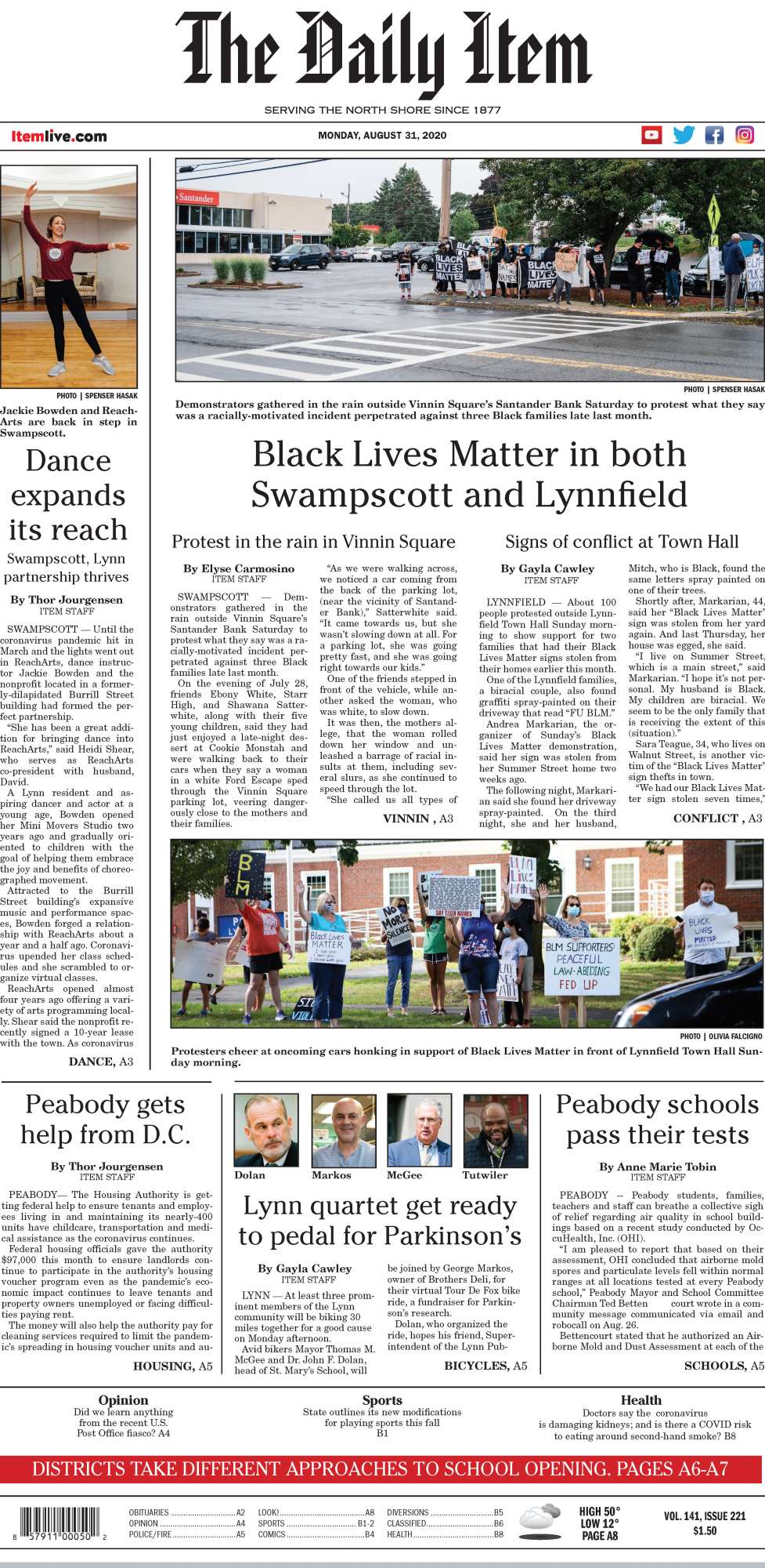 Today's Page 1: August 31, 2020 - Itemlive