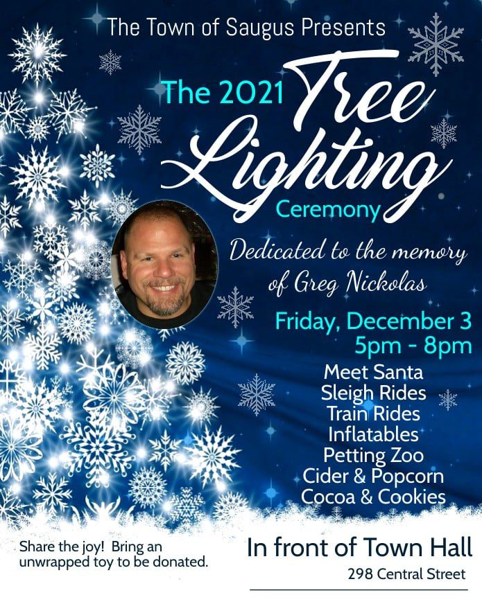 Saugus tree lighting dedicated to late recreation director Itemlive