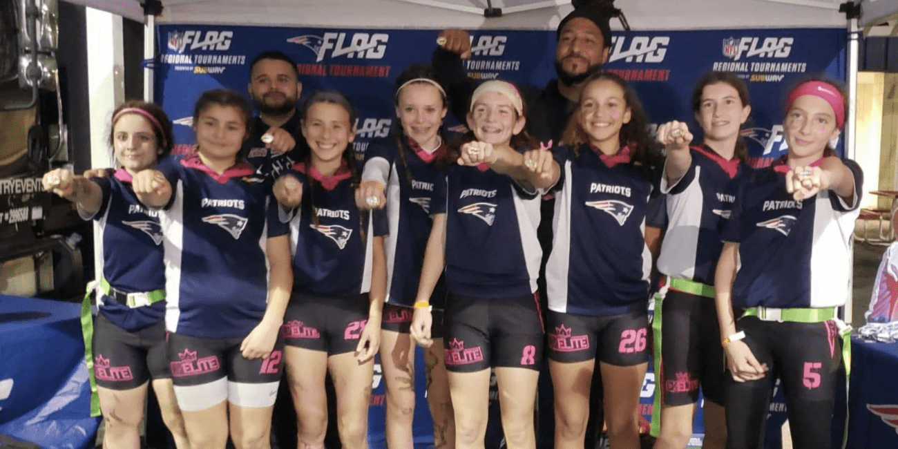 Ten Youth Flag Football Teams Represent New England Patriots at