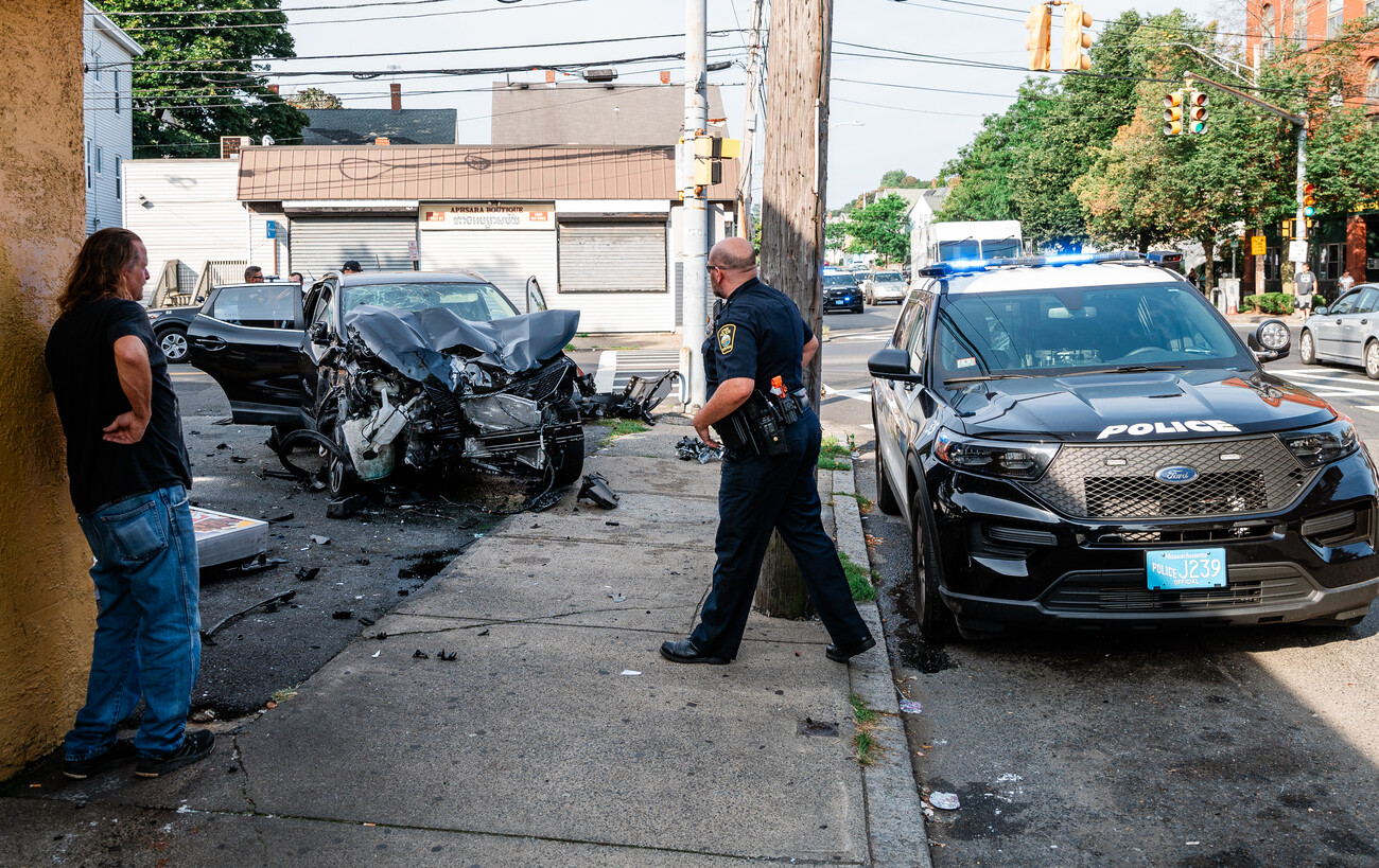 police cars chase