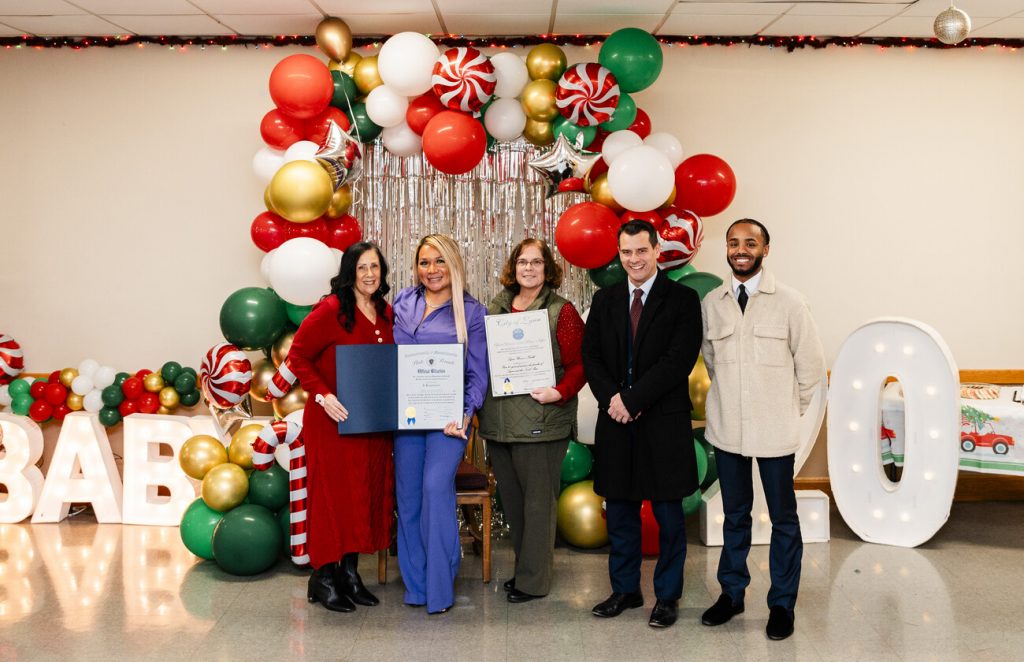 Babies celebrate first Christmas at Lynn Women's Health party