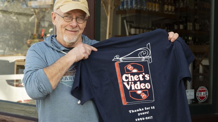 Chet’s Video selling commemorative T-shirts - Itemlive