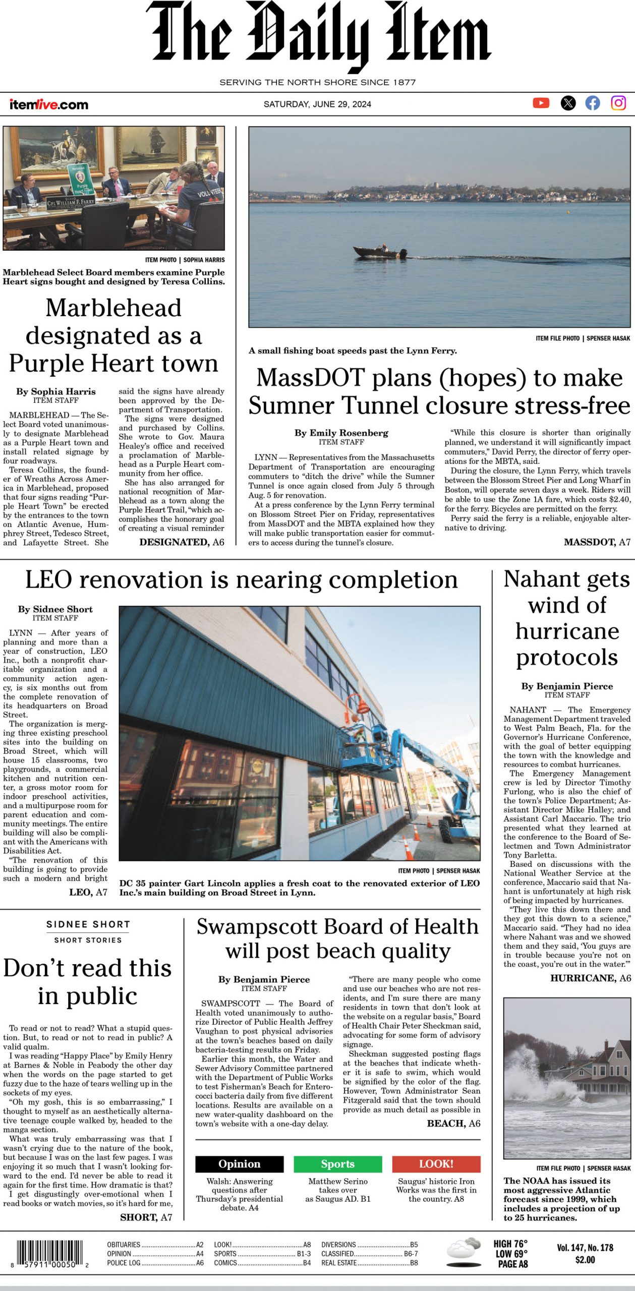 Today's Page 1: June 29, 2024