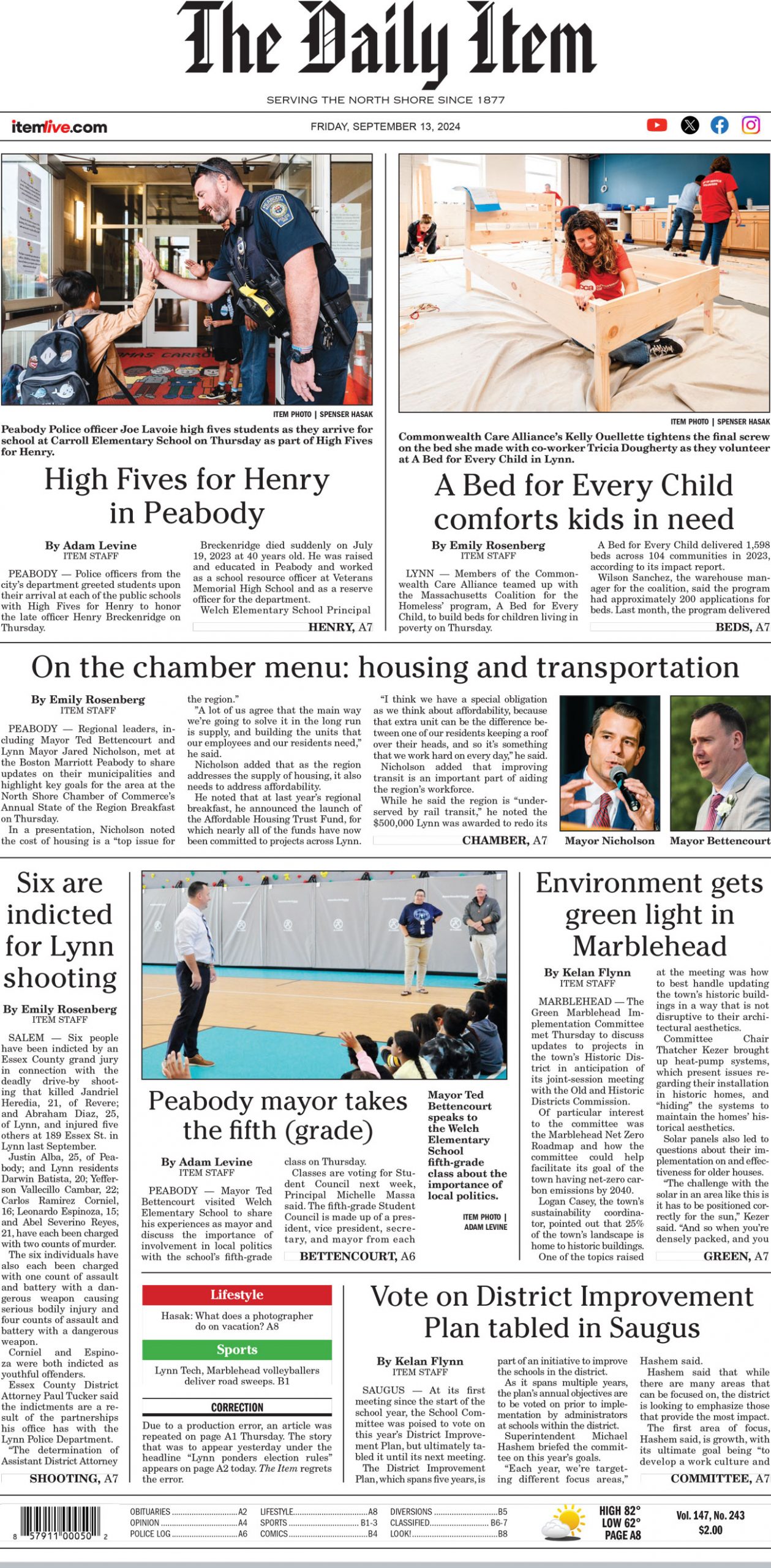 Today's page 1: 9-13-24 - Itemlive