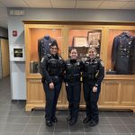 Police Officers Angelica Noble, Briana Sanchez and Nicole Magee are the new all-female patrol shift. Photo courtesy of Swampscott PD facebook