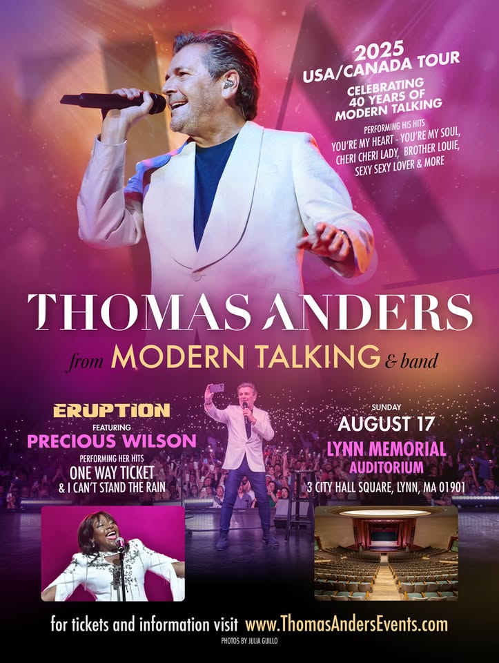 Thomas Anders – 2025 USA/Canada Tour – Celebrating 40 Years of Modern Talking – Boston