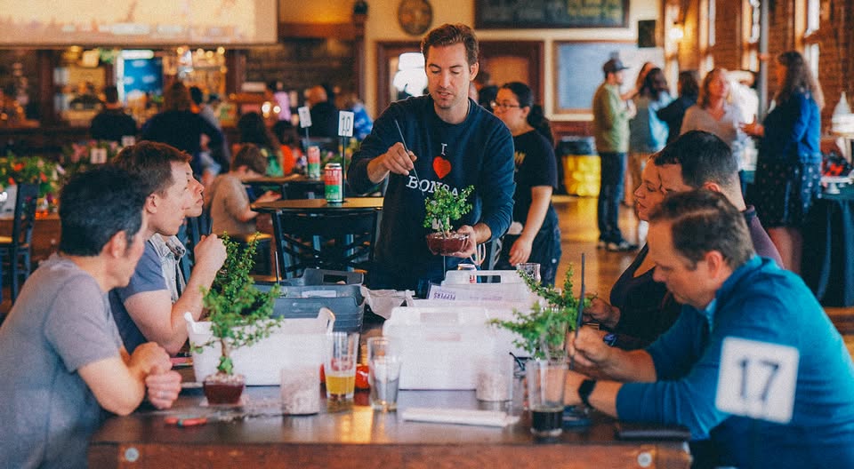 Bonsai Workshop at Bent Water Brewing Company