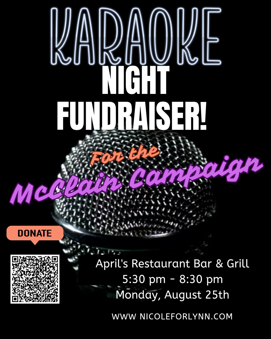 Karaoke Night Fundraiser for The McClain Campaign
