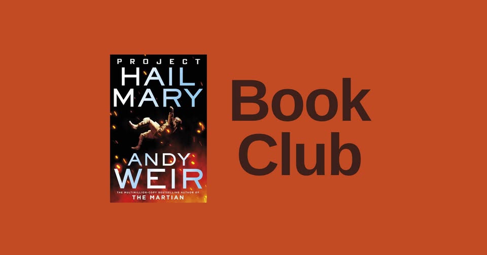 Adult Book Club: Project Hail Mary