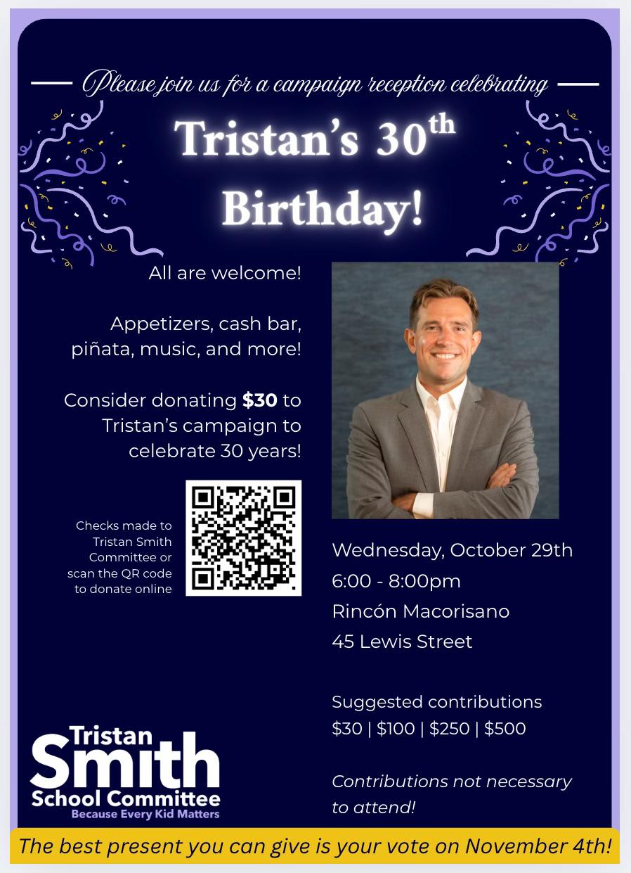 Tristan’s 30th Birthday Party Fundraiser