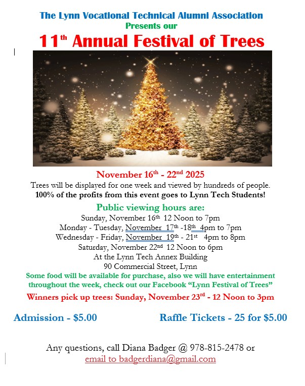Lynn Tech Alumni’s 11th Annual Festival of Trees
