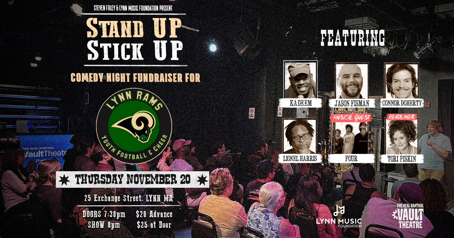 Lynn Rams Youth Football & Cheer Comedy Night Fundraiser