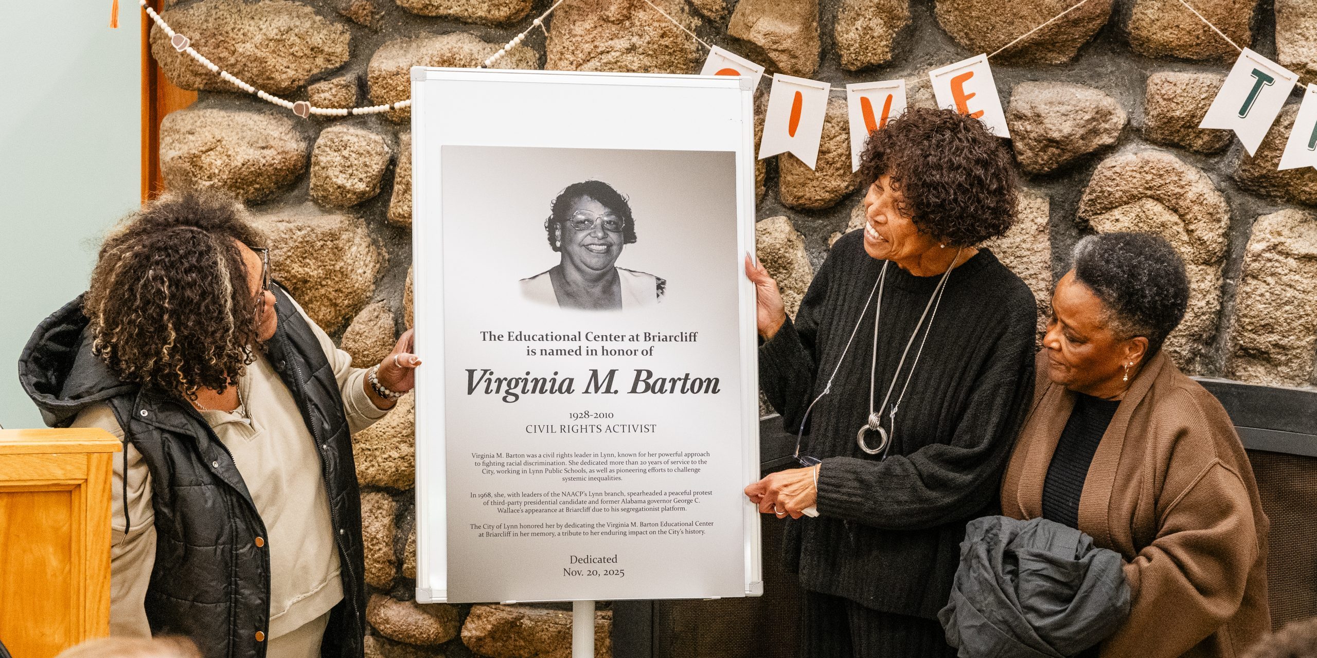 Educational Center bears the name of Virginia M. Barton