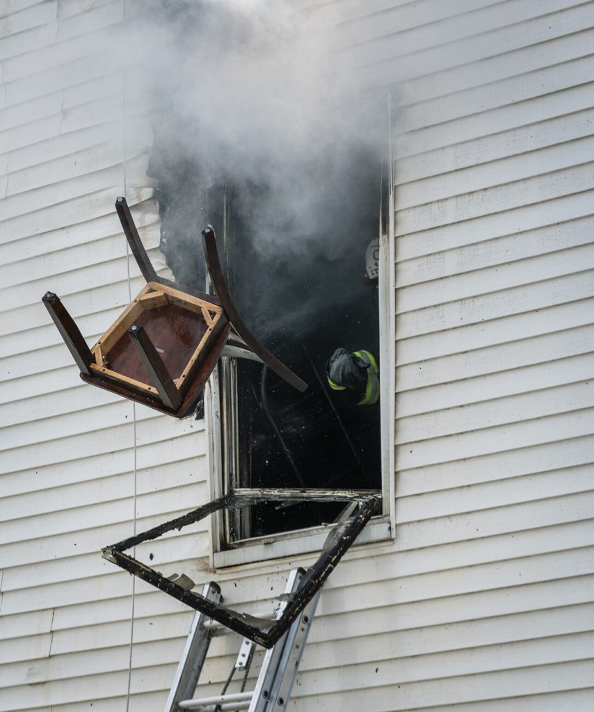 Fire scorches Linden Street home
