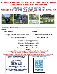 Lynn Tech Alumni 16th Annual Golf Tournament
