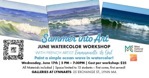 June Watercolor Workshop – Paint a wave!