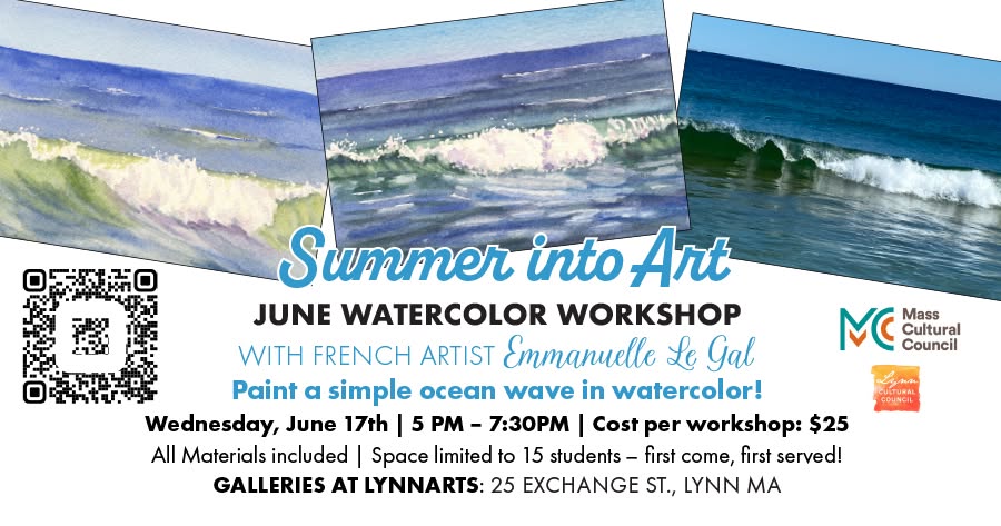 June Watercolor Workshop – Paint a wave!