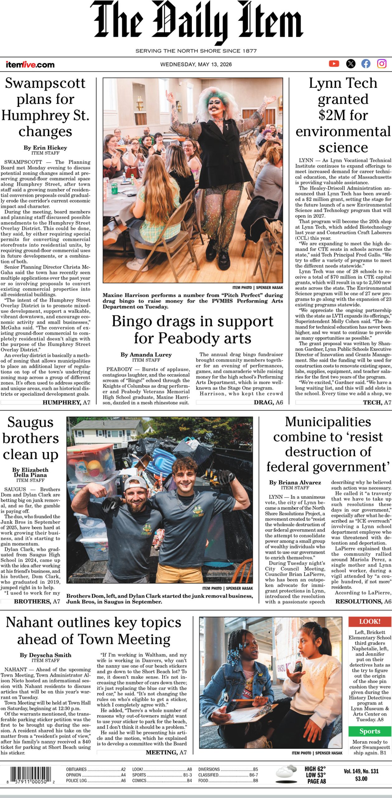 Today’s page 1: 5-13-26