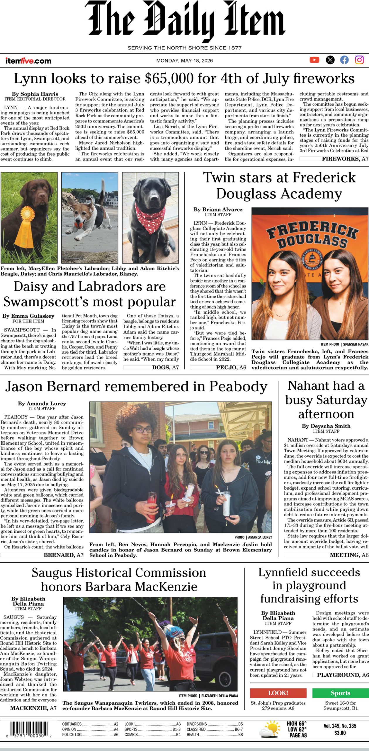 Today’s page 1: 5-18-26