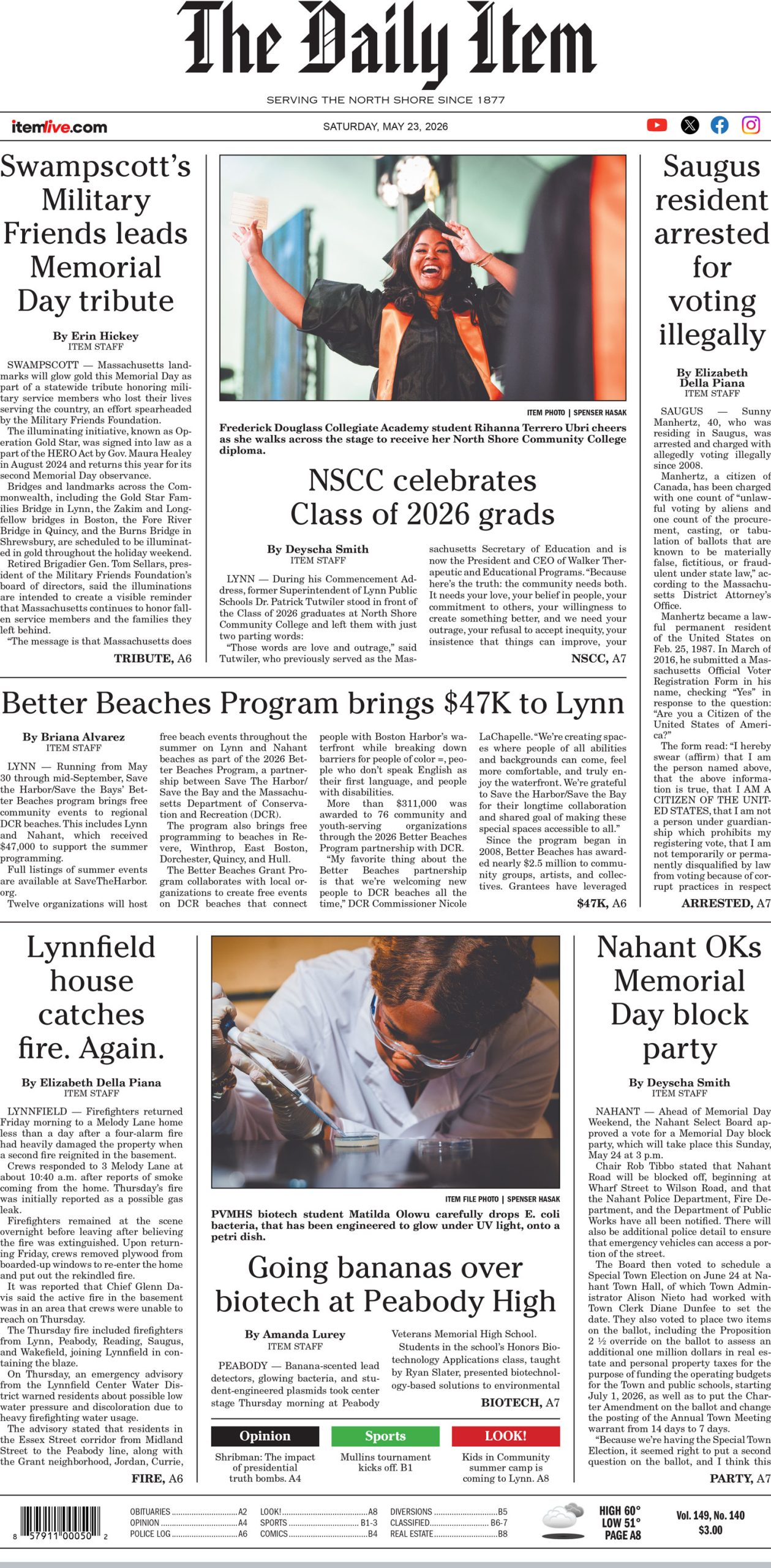 Today’s Page 1: May 23, 2026