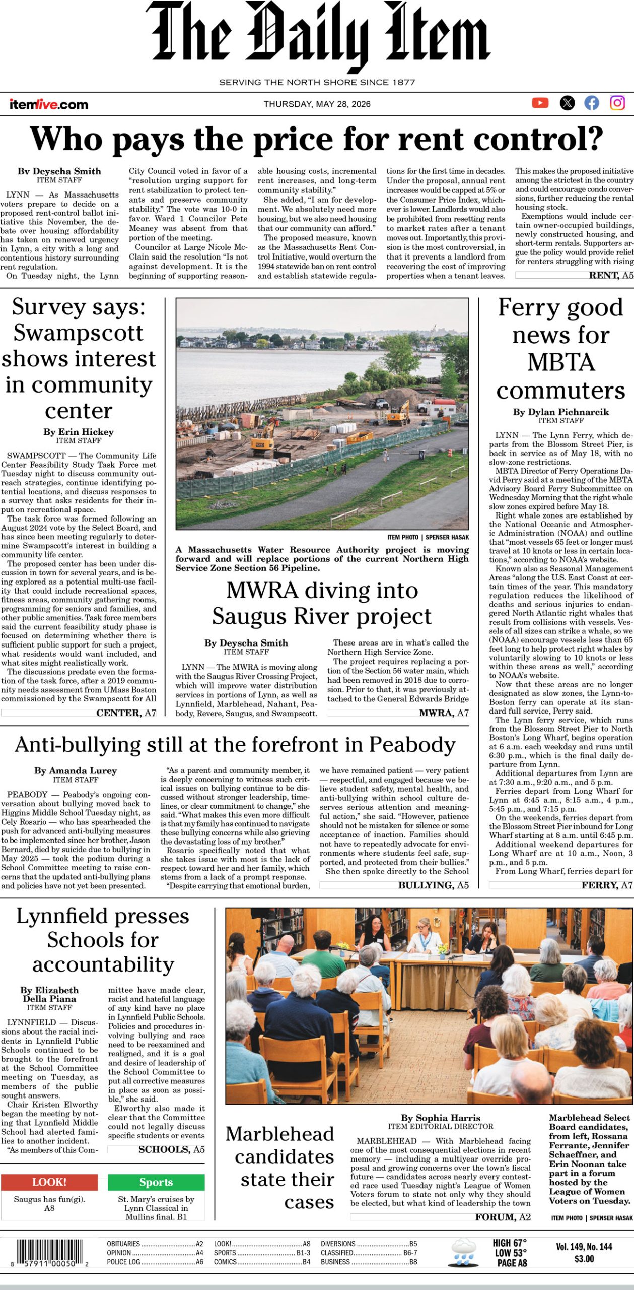 Today’s page 1: 5-28-26