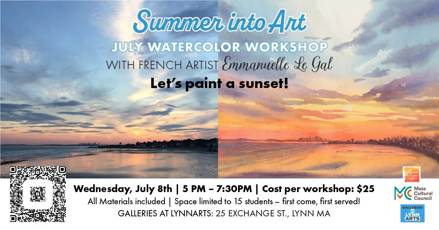 July Watercolor Workshop – Paint a Sunset