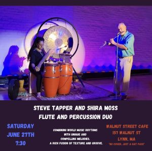 Steve Tapper and Shira Moss -Flute and Percussion Duo at Walnut Street Cafe