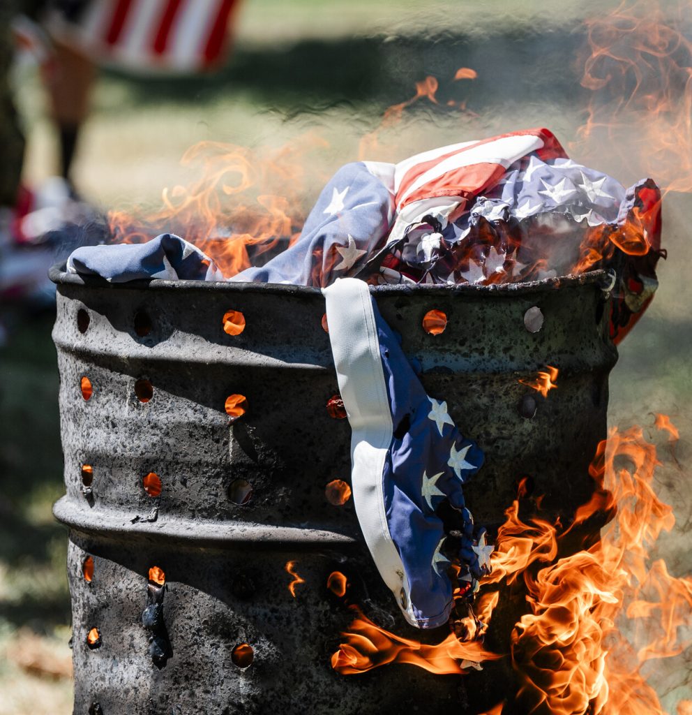 Photos: Lynn veterans host flag burning ceremony