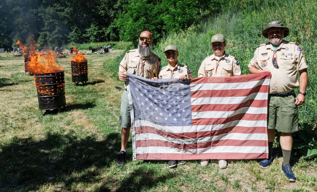 Photos: Lynn veterans host flag burning ceremony