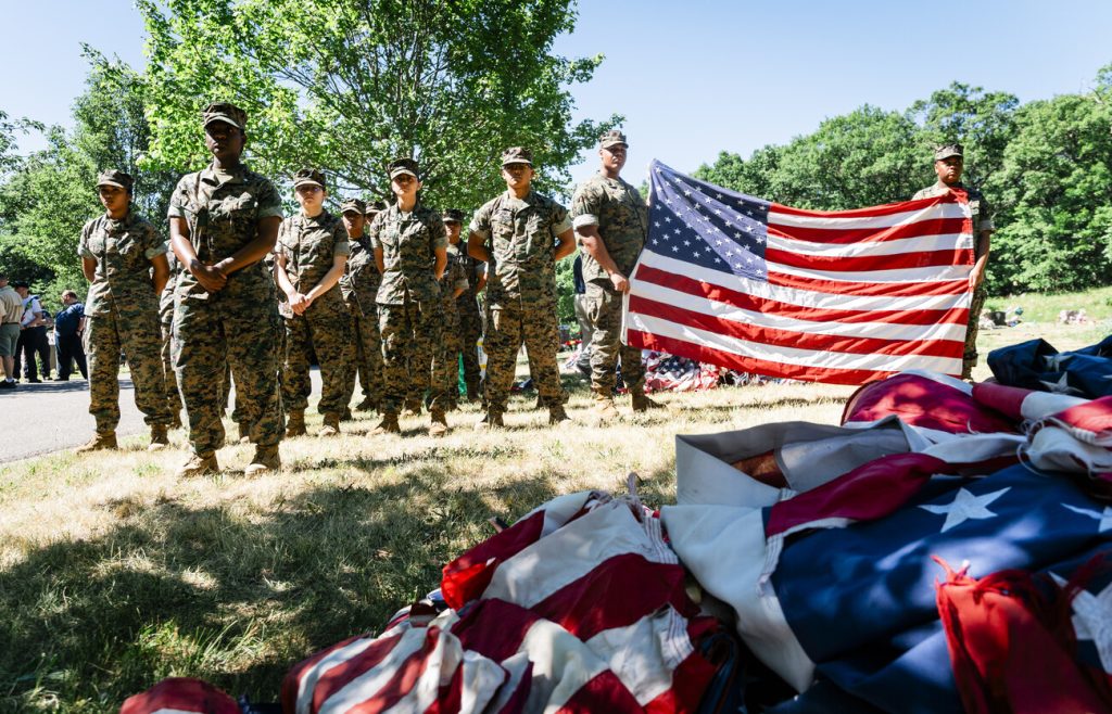 Photos: Lynn veterans host flag burning ceremony