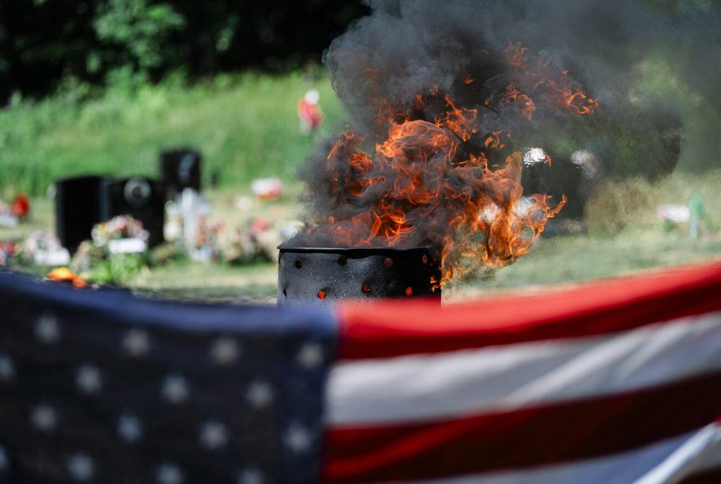 Photos: Lynn veterans host flag burning ceremony