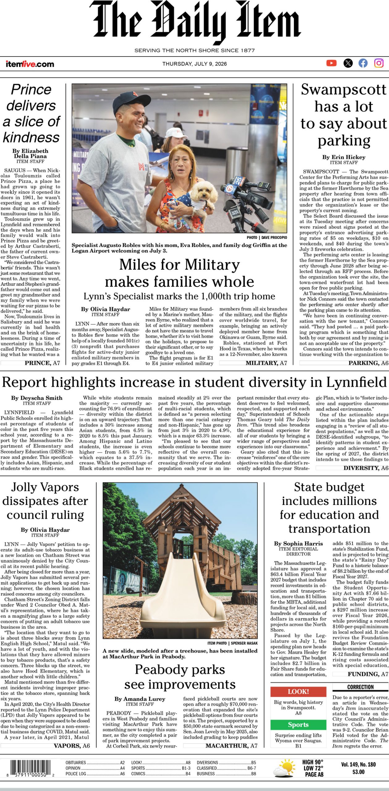 Today’s page 1: 7-9-26 Today’s page 1: 7-9-26